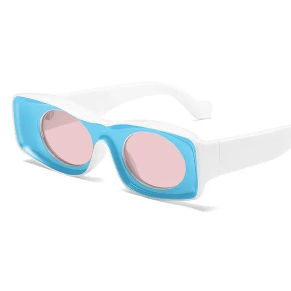 Punk Concave Square Sunglasses for Women and Men