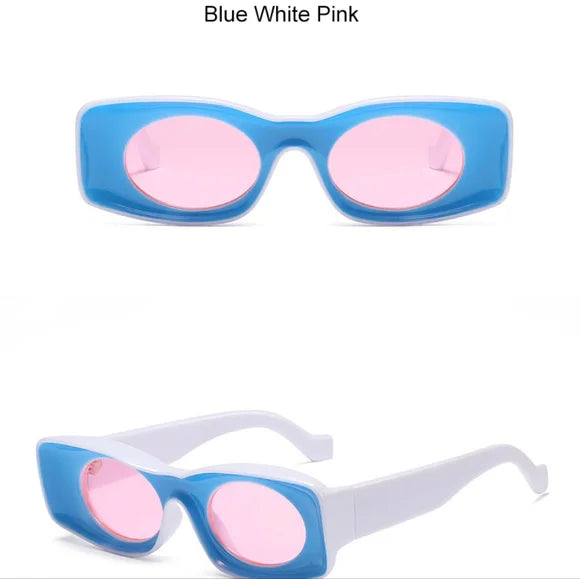 Punk Concave Square Sunglasses for Women and Men