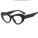 Blue Light Blocking Glasses Cat Eye Color Matching Frame Concave Shape Flat Mirror