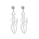 Abstract Body Hollow Out Drop Earrings for Women