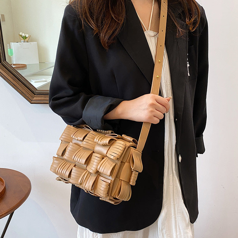 Woven Square Crossbody Bag