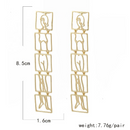 Metal Female Body Earrings Abstract Body Dangle Earrings