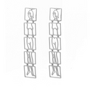 Metal Female Body Earrings Abstract Body Dangle Earrings