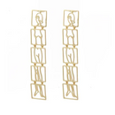 Metal Female Body Earrings Abstract Body Dangle Earrings