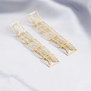 Metal Female Body Earrings Abstract Body Dangle Earrings