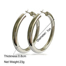 Big Large Metal Hoop Earrings 70 mm Round Chunky Statement Earrings