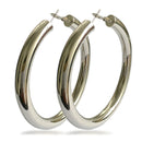 Big Large Metal Hoop Earrings 70 mm Round Chunky Statement Earrings