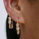New Fashion Unique Punk Personality Safety Pin Stud Earrings for Women Gold Filled Charm Paper Clip Puncture Ear Jewelry