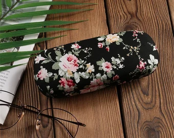 Portable Floral Eyeglasses Glasses Case Protector Bags Hard Box Holder, Glasses Case Protector, Glasses Case