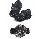 Black Girl Shoes Set (0-6m)