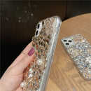 Luxury Bling Glitter case for iPhone 13, 13 Pro, 13 Pro Max, 14  and 14 Pro Max (White)