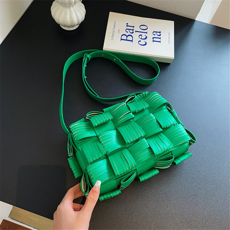 Woven Square Crossbody Bag