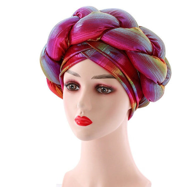 Pre-Tied Turban Women Turban Braided Turban African Headwrap - FayaChoice