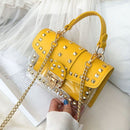 Purses for Women Crossbody Bag Top Handle Crossbody Handbags With Chain Metal Rivets - FayaChoice