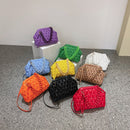 Purse and Hat Set 2 pcs Wide brim fedora felt fedora with plastic chain and Women Fashion Thick Chain Solid Color PU Crossbody Bag - FayaChoice