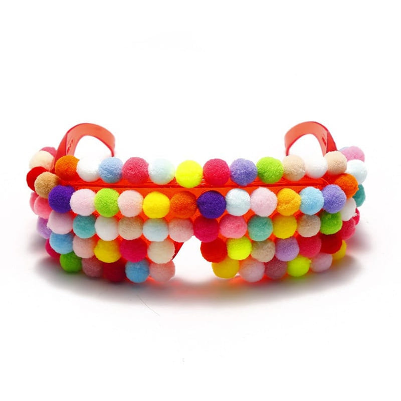 Unique Colorful Cotton Beads Decoration Sunglasses - FayaChoice