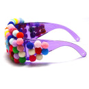 Unique Colorful Cotton Beads Decoration Sunglasses - FayaChoice