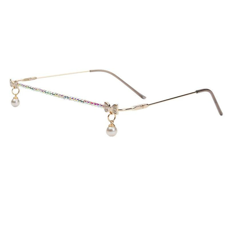 Half Frame Bow Décor Eyewear Accessories - FayaChoice