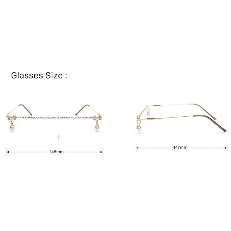 Half Frame Bow Décor Eyewear Accessories - FayaChoice