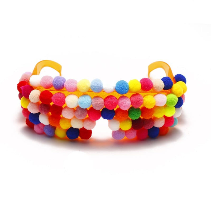 Unique Colorful Cotton Beads Decoration Sunglasses - FayaChoice