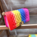 Trendy Large Jelly Bags, Colorful Bag, Jelly Crossbody Shoulder Purse - FayaChoice