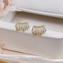 8 Claw Earrings Stud Ear Cuffs, Multi hoop stud earrings - FayaChoice