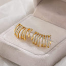 8 Claw Earrings Stud Ear Cuffs, Multi hoop stud earrings - FayaChoice