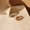 Three-layer Earrings Circle Ear Accessories Hot 2022 Lightweight Stud Earrings For Women New Vintage Geometric Triple hoop small earrings - FayaChoice