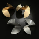 Geometric Earrings Exaggerated Statement Earrings Punk Stylish Sectored Twisted Earring Jewelry for Women and Girls - FayaChoice