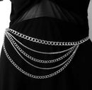 Women Chic All-Match Layered Metal Dress Chain Belt Multilayer Chain Belts for Women adjustable to 37.2 inches (length 94.5 cm ) - FayaChoice