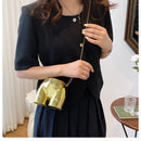 Women Geometric Shape Small Metal Crossbody Bag