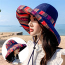 Sun hat Fashionable Retro Double-Sided Sunscreen Fisherman Hat - FayaChoice