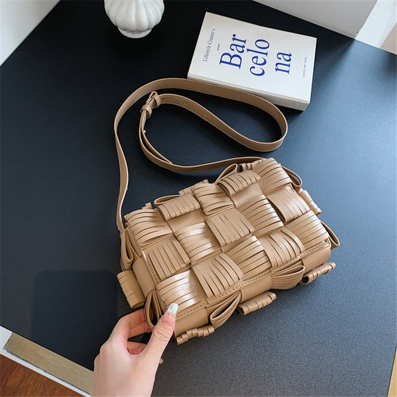 Woven Square Crossbody Bag