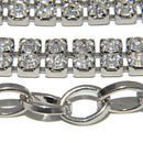 Women Chic Rhinestone All-Match Metal Dress Belt adjustable to 74.8 inches (190 cm)