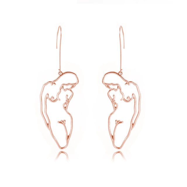 Abstract Geometric Earring Lady Body Face Form Aesthetic Dangle Earring Body Drop Earring for Women