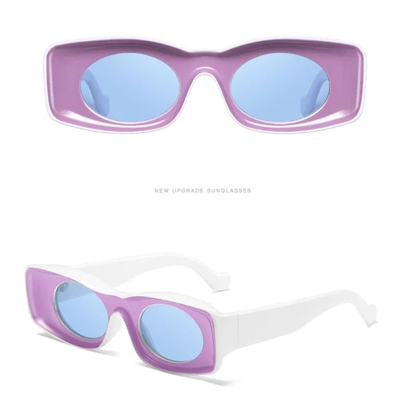 Punk Concave Square Sunglasses for Women and Men