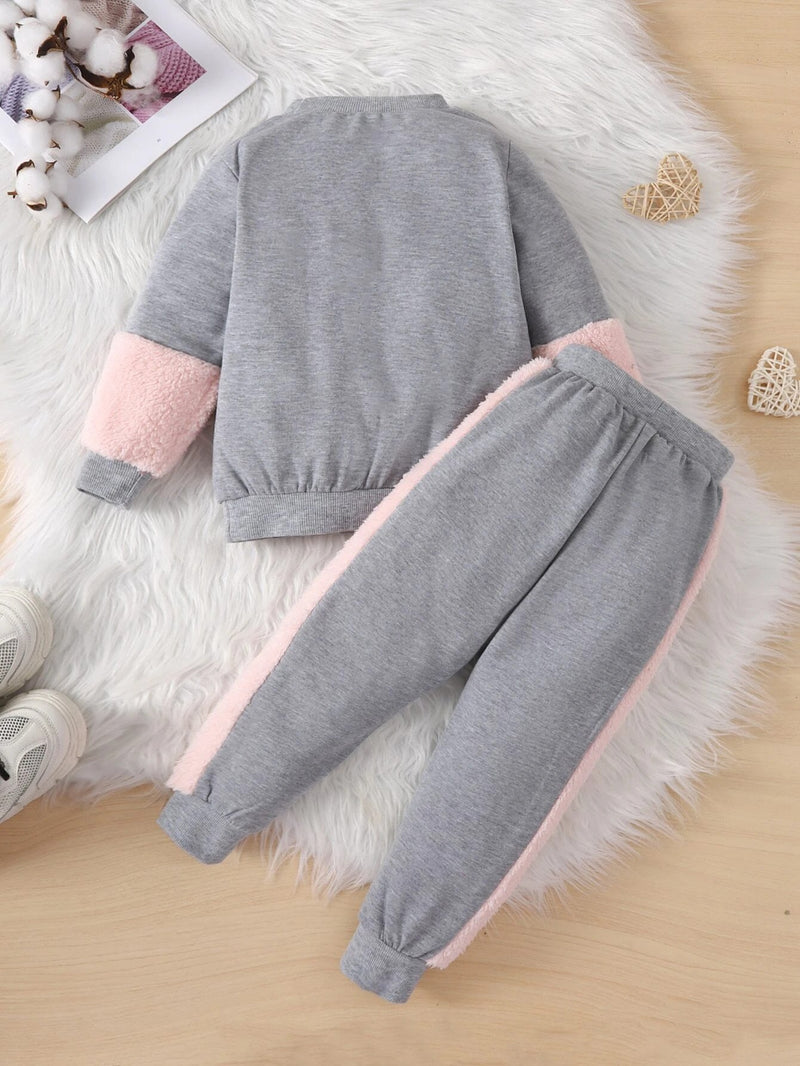 Sweatshirt and sweatpants for toddler girls 6Y (46 IN)