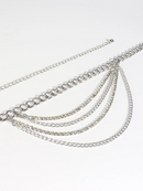 Women Chic All-Match Layered Metal Dress Chain Belt Multilayer Chain Belts for Women adjustable to 37.2 inches (length 94.5 cm )