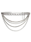 Women Chic All-Match Layered Metal Dress Chain Belt Multilayer Chain Belts for Women adjustable to 37.2 inches (length 94.5 cm )