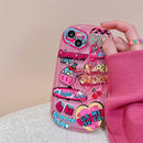 Korean Cute 3D Cartoon Bear Pink Phone case for iPhone 11, 11 Pro Max and 12