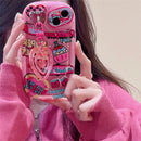 Korean Cute 3D Cartoon Bear Pink Phone case for iPhone 11, 11 Pro Max and 12