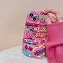 Korean Cute 3D Cartoon Bear Pink Phone case for iPhone 11, 11 Pro Max and 12