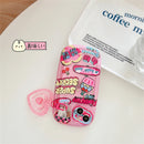 Korean Cute 3D Cartoon Bear Pink Phone case for iPhone 11, 11 Pro Max and 12