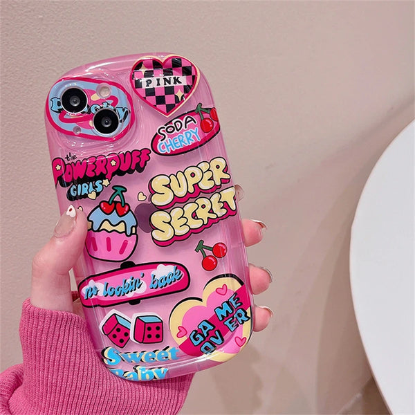 Korean Cute 3D Cartoon Bear Pink Phone case for iPhone 11, 11 Pro Max and 12