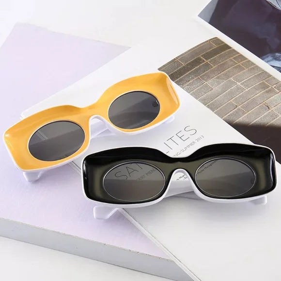 Punk Concave Square Sunglasses for Women and Men